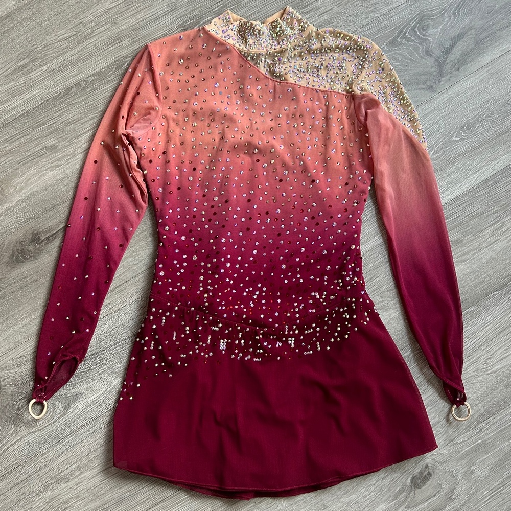 Red/pink Figure Skating Dress